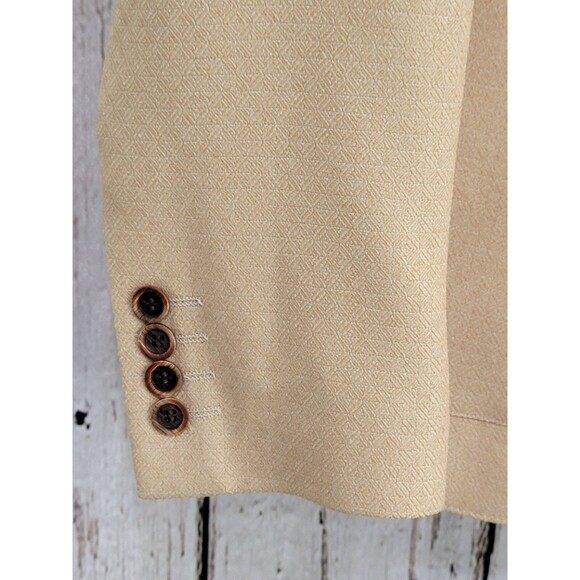 GC Men's Sz 56 MCR Moda Crise Textured Blazer Sport Coat in Mustard Tan NEW $400 - Picture 4 of 12